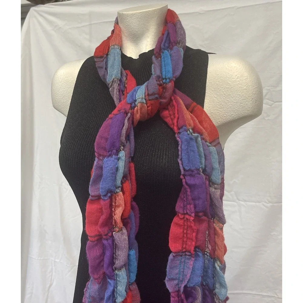 Unbranded Womens Scarf Wrap Multi Color Tassel‎ Edge Approx 15x90